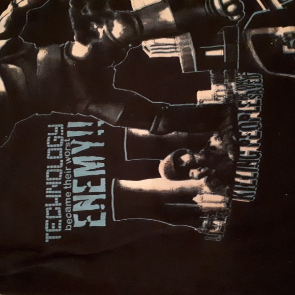 Cardboard robot blk tee sz s - Picture 3 of 4